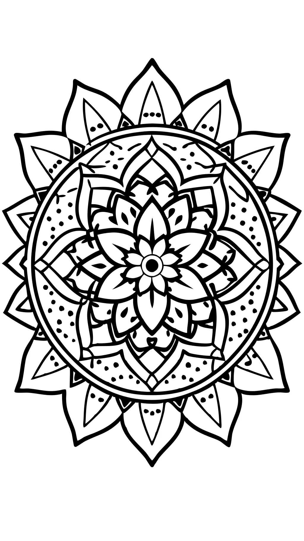 coloriage adulte de mandala